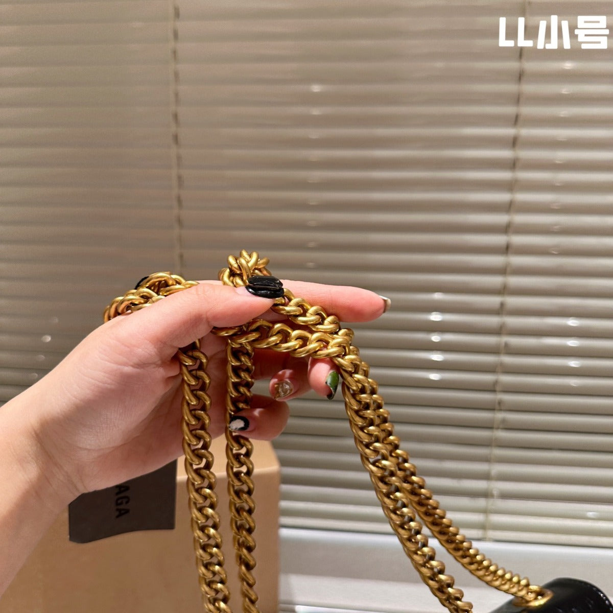 Balenciaga BB CRUSH double chain quilting Bag