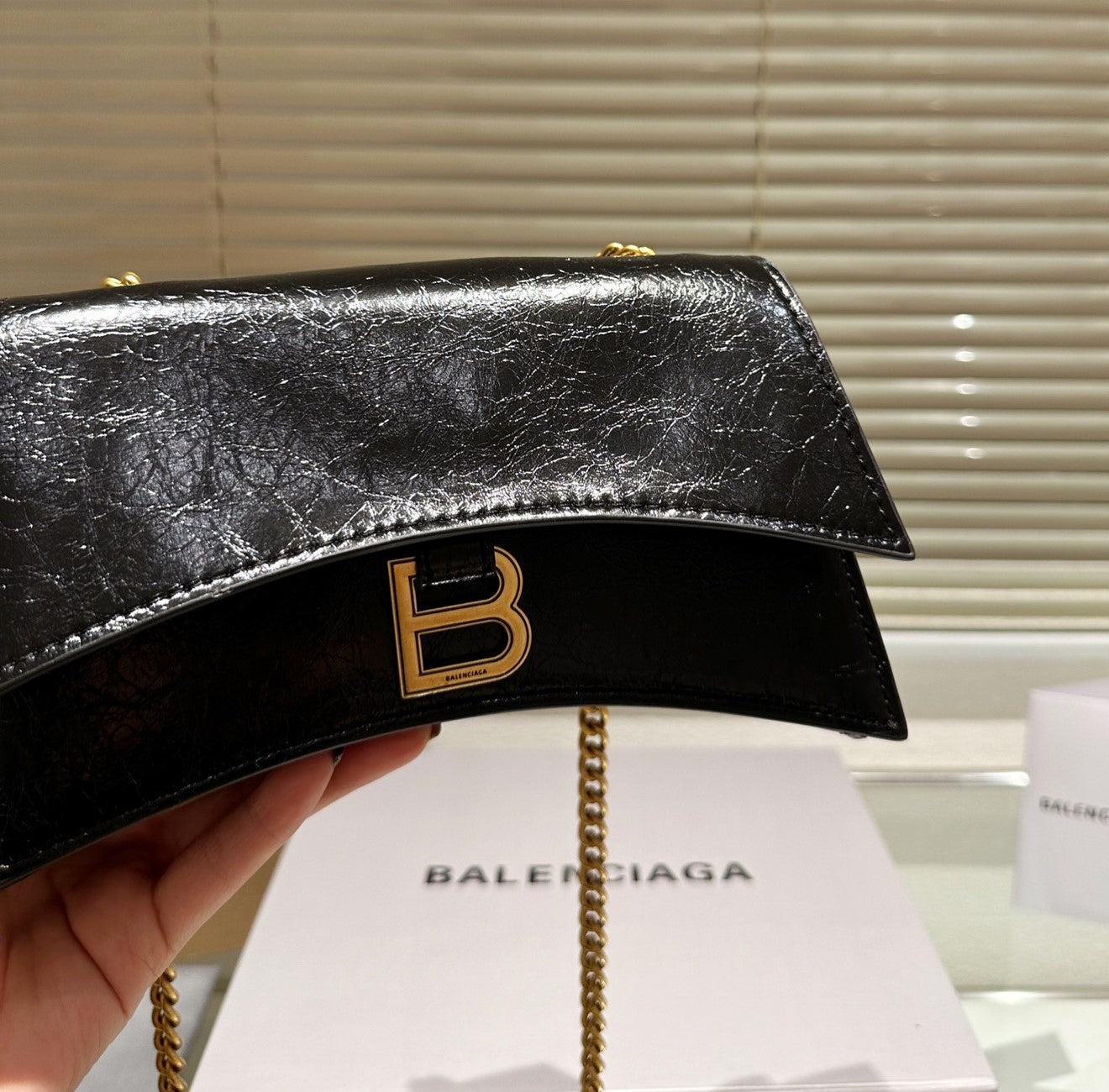 Balenciaga BB CRUSH double chain quilting Bag