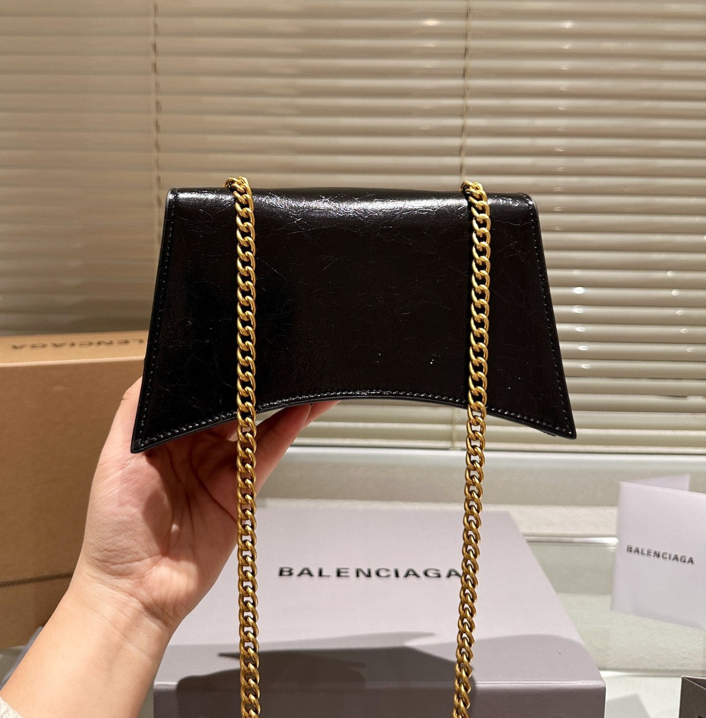 Balenciaga BB CRUSH double chain quilting Bag
