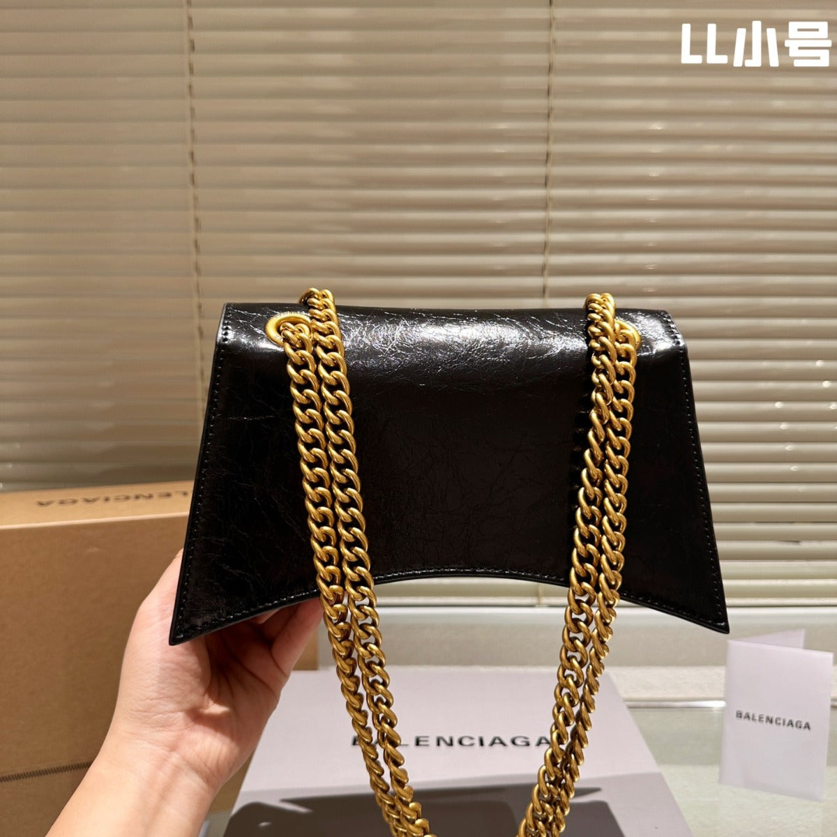 Balenciaga BB CRUSH double chain quilting Bag