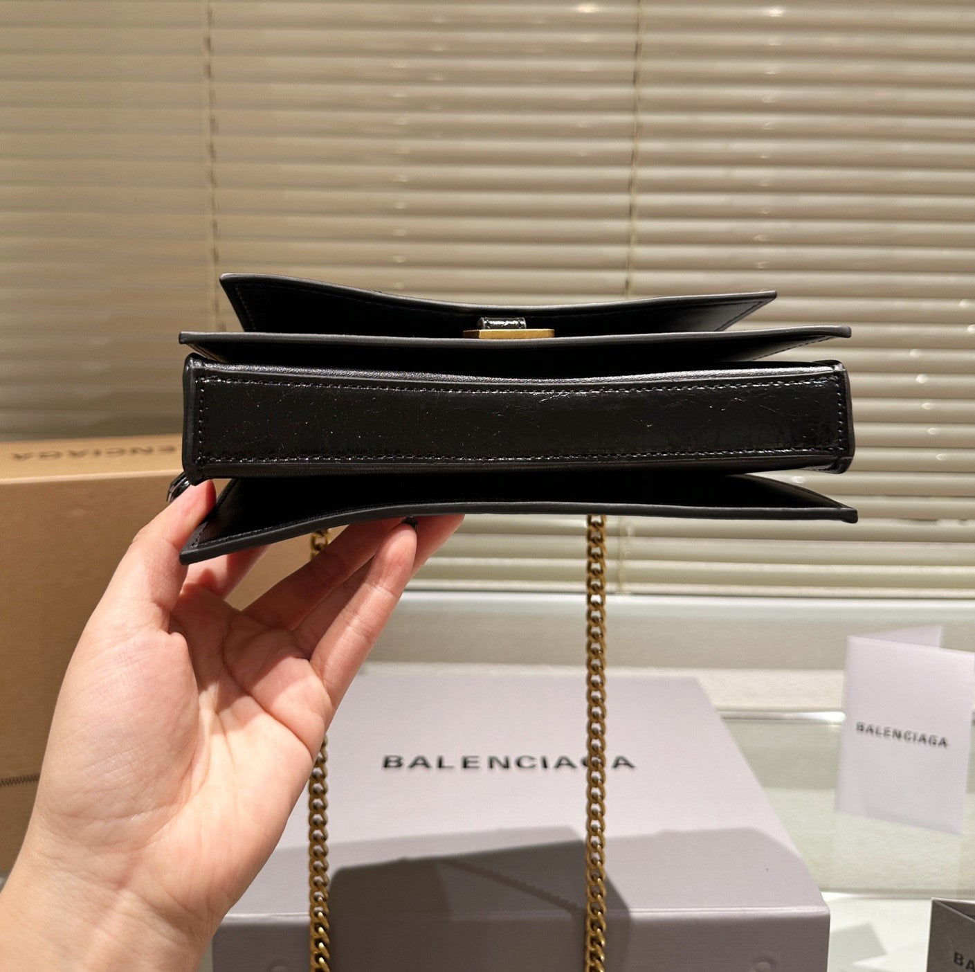 Balenciaga BB CRUSH double chain quilting Bag